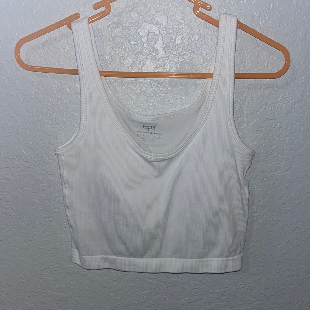 white tank top